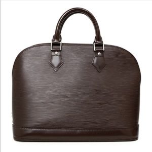 Authentic Louis Vuitton Moka Epi Alma PM (certified authentic)